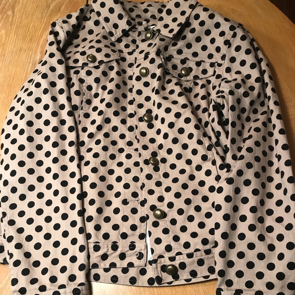Christopher & banks polka dot jacket size P/M